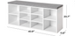 Shoe Bench with Cushion Bench with Padded Seat 10 Cubes