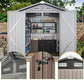Metal Outdoor Storage Shed 6.3 x 4.2 Ft Steel Utility Tool Shed Storage House with Door & Lock
