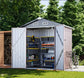 Metal Outdoor Storage Shed 6.3 x 4.2 Ft Steel Utility Tool Shed Storage House with Door & Lock