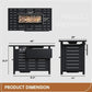40" Fire Pit Propane Gas Tabletop 50, 000 BTU with Lid, Rain Cover, for Outside Garden Backyard