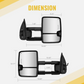 Chrome Tow Mirrors Switchback For 03-06 Chevy Silverado Sierra 1500 2500HD 3500