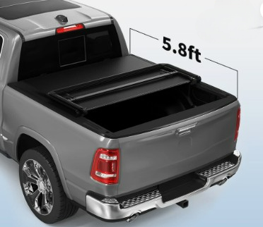 5.8 ft Tonneau Cover Soft Tri-fold for 2019-2025 Chevy Silverado GMC Sierra 1500
