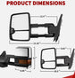 Power Heated Tow Mirrors For 2007-2013 Chevy Silverado Sierra 1500 2500HD 3500HD