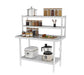 48" X 24" Work Table with 48" X 12" Shelf Stainless Steel Table with Overshelves for Home Kitchen Restaurant Garage Warehouse