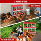 6 compartment Nesting Box for Chicken, Chicken Nest Box, Chicken Brooder Box with Chicken Perch