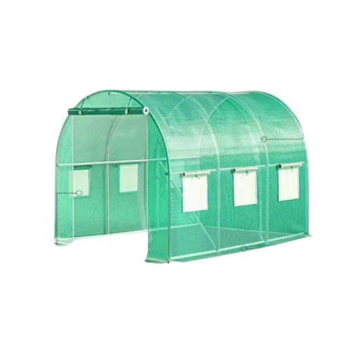 Plant House Walk-in Greenhouse with Dual Zippered Screen Doors & 6 Screen Windows