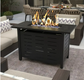 44" Fire Pit Propane Gas Tabletop 50, 000 BTU with Lid, Rain Cover, for Outside Garden Backyard