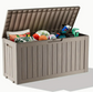 75 Gallon Resin Deck Box, Lockable Patio Outdoor Storage Box for Furniture, Garden Tools