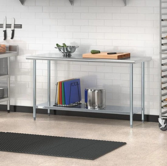 60" x 24" Heavy Duty Stainless Steel Work Table with Undershelf
