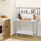 Stainless Steel Prep Table Work Table 48 x 24 with Overshelf NSF for Kitchen Restaurant Garage