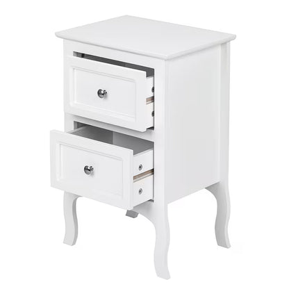 Set of 2 Bedroom Bedside Table Nightstand End Side Organizer