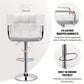 Bar Stools Set of 2, PU Leather Adjustable Barstools with Armrest, Counter Height Stool Chairs