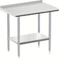 30"x24" Stainless Steel Kitchen Restaurant Work Prep Table with Backsplash