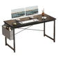 Modern Minimalist Home Office Computer Desk with Side Storage Bag