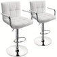 Bar Stools Set of 2, PU Leather Adjustable Barstools with Armrest, Counter Height Stool Chairs