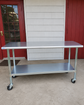 Stainless Steel Work Table Prep Table 24 x 60 with Casters Commercial NSF Adjustable Undershelf