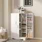 47" Kitchen Pantry Cabinet With Drawer, Storage Cabinet With Adjustable Shelves, White Buffet