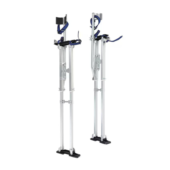 Heavy-Duty Adjustable Drywall Stilts (48"-64") – Professional Aluminum Grade with Reinforced Knee Guards & Anti-Slip Soles