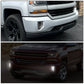 2016-2018 Silverado 1500 Black Amber Headlights & Fog lights Front Bumper Face Bar