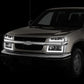 [LED DRL]FOR 04-12 CHEVY COLORADO GMC CANYON HEADLIGHT BUMPER LAMPS BLACK/CLEAR