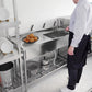 47" Stainless Steel Commercial Sink Utility Sink 1 Compartment Kitchen w/ Prep Table