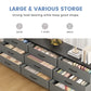 63” Wide Dresser with 9 Drawers Gray Modern Storage Cabinet TV Stand