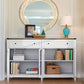 White Modern Buffet Cabinet – Versatile Spacious Sideboard for Kitchen, Dining & Living Room