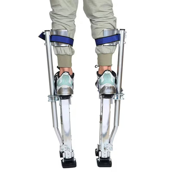 Adjustable Drywall Stilts 18”-30” Adult Aluminum Stilts w/ Padded Platform for Painting Taping