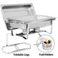 4-Pack 13.7 QT Stainless Steel Chafer Chafing Dish Set Catering Food Warmer