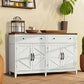 White Modern Buffet Cabinet – Versatile Spacious Sideboard for Kitchen, Dining & Living Room