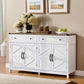White Modern Buffet Cabinet – Versatile Spacious Sideboard for Kitchen, Dining & Living Room