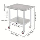 Stainless Steel Table with Casters 24 x 30 Inches NSF with Adjustable Shelf