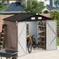 New Metal Outdoor Storage Shed 6.3 x 4.2 Ft Steel Utility Tool Shed Storage House with Door & Lock