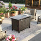 40" Fire Pit Propane Gas Tabletop 50, 000 BTU with Lid, Rain Cover, for Outside Garden Backyard
