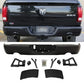 Black Rear Bumper Assy For 2009-2018 Dodge Ram 1500 Dual Exhaust w/o Sensor