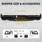 Black Rear Bumper Assy For 2009-2018 Dodge Ram 1500 Dual Exhaust w/o Sensor