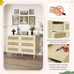 Modern 6-Drawer Rattan Dresser Cabinet for Bedroom Dining Room Kitchen Hallway Entryway