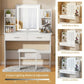 Vanity Desk Make up Table with Lighted Mirror Adjustable Brightness and Chair