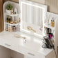 Vanity Desk Make up Table with Lighted Mirror Adjustable Brightness and Chair