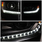 2016-2018 Silverado 1500 Black Amber Headlights & Fog lights Front Bumper Face Bar