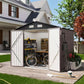 New Metal Outdoor Storage Shed 6.3 x 4.2 Ft Steel Utility Tool Shed Storage House with Door & Lock
