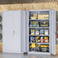 Metal Storage Cabinet 72" Tall Steel Cabin Cabinet with 2 Doors For Garage and Warehouse