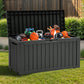 New 75 Gallon Resin Deck Box, Lockable Patio Outdoor Storage Box for Furniture, Garden Tools