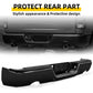 Black Rear Bumper Assy For 2009-2018 Dodge Ram 1500 Dual Exhaust w/o Sensor