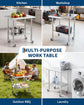 Stainless Steel Table NSF with 4 Caster Wheels & 2 Adjustable Under Shelf 24" x48"