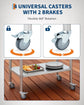 Stainless Steel Table NSF with 4 Caster Wheels & 2 Adjustable Under Shelf 24" x48"