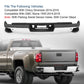 Chrome Rear Step Bumper for 2014-2018 Chevy Silverado GMC Sierra 1500 - With Sensor Holes & Corner Steps