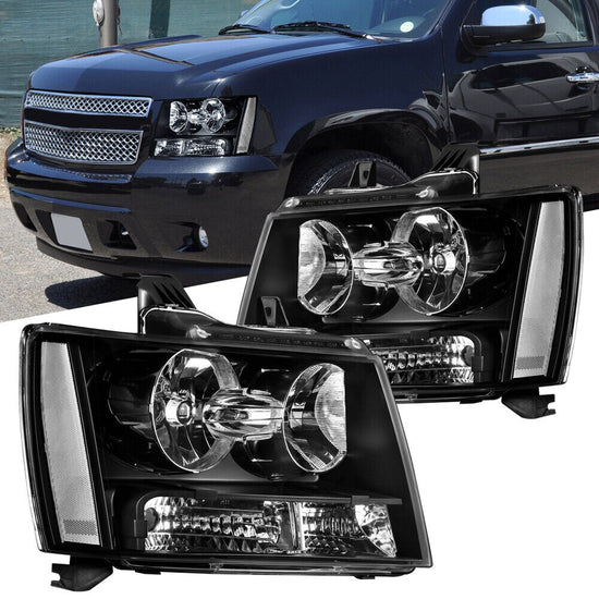 Headlight Set for 2007-2013 Chevy Suburban 1500/2500, Tahoe & Avalanche