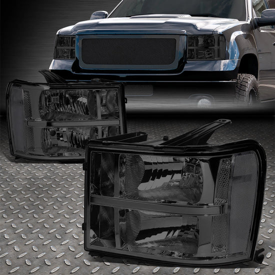 2007-2014 GMC Sierra 1500 2500 3500 HD Headlights Smoked/Clear OE Style