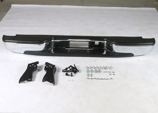 Complete Rear Bumper For 1999-2007 Chevy Silverado GMC Sierra 1500 Chrome Steel